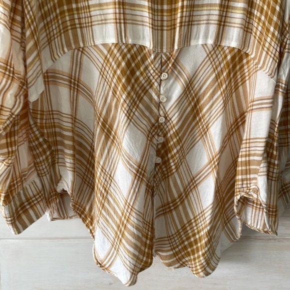 Cato High-Low Bleached Ombre Flannel Shirt - Picture 5 of 7